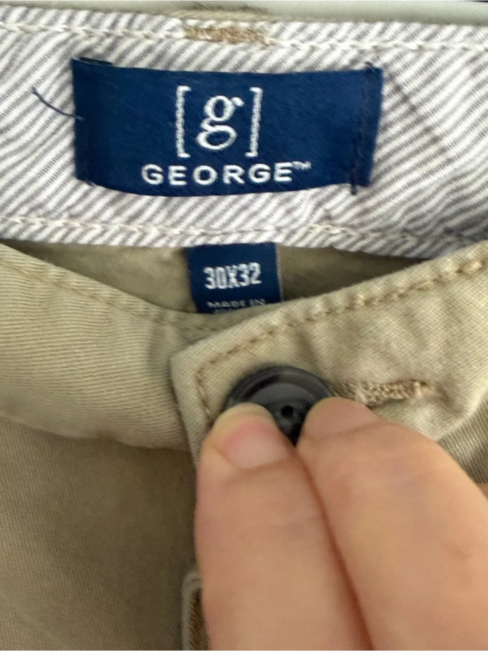 George Men's Khaki Straight Chinos - Light Tan 30x32